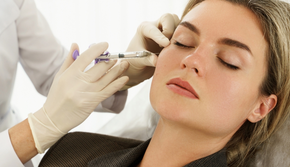 woman undergoing dermal filler