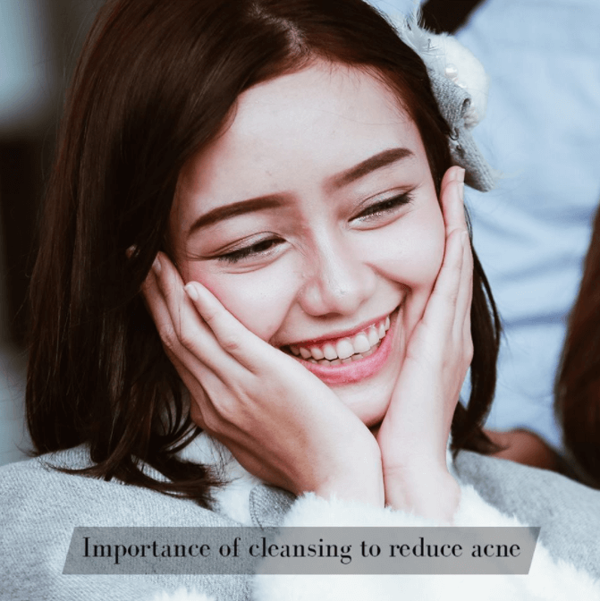 Importance of cleansing to reduce acne