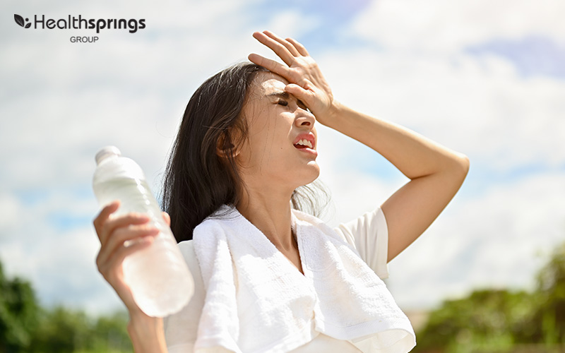 Image of someone under scorching hot sun