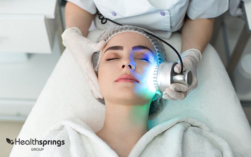 Image of person undergoing laser treatment