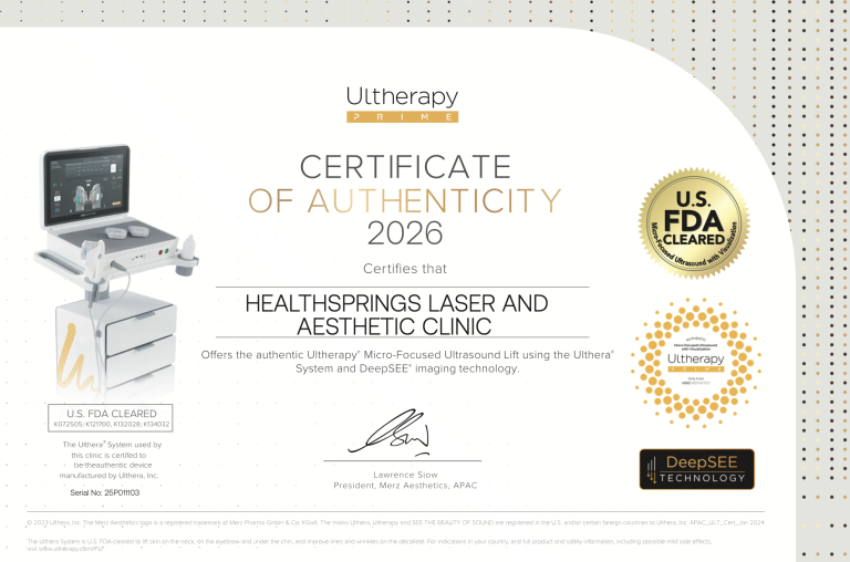 Ultherapy authenticity cert healthsprings